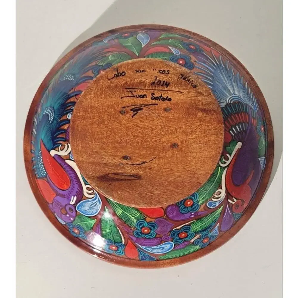 Artist Signed Mexican Folk Art Hand Painted 12